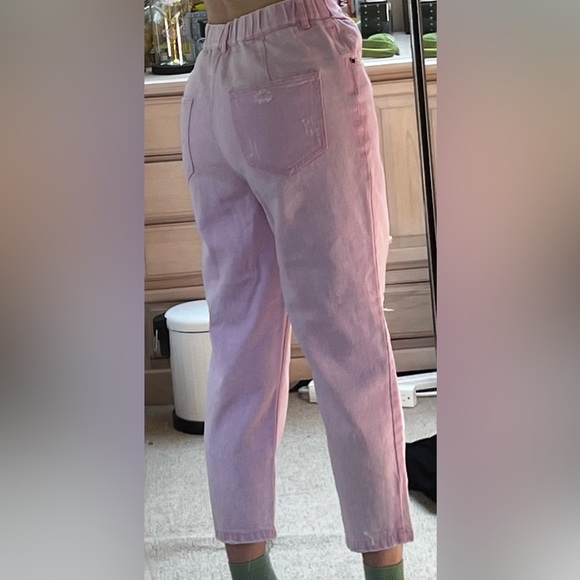Pink Icy Design Ripped Jeans Size M - Picture 2 of 5